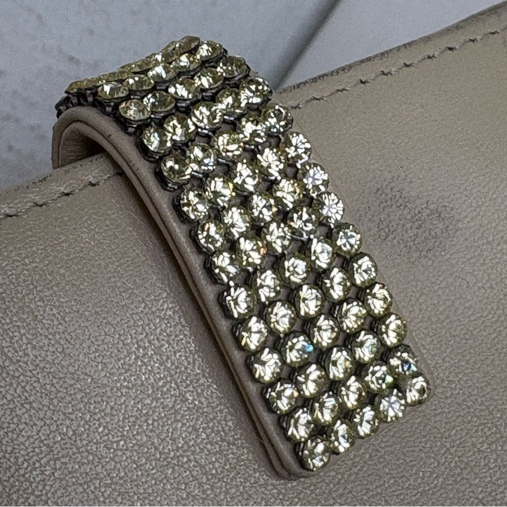 SWAROVSKI Rhinestone Leather Wallet *minor flaws* - Picture 3 of 10